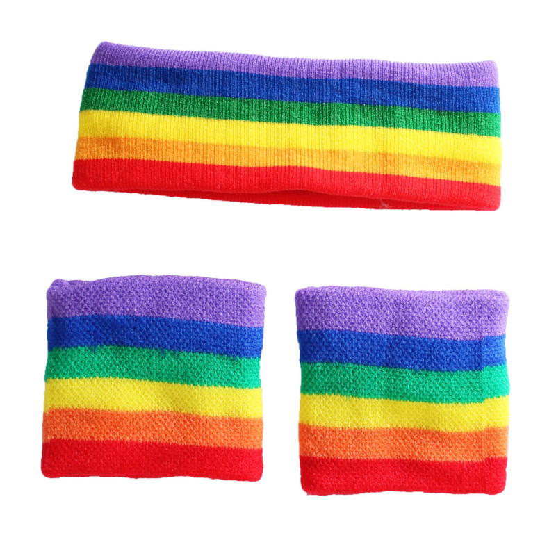 Sweatband Set Rainbow