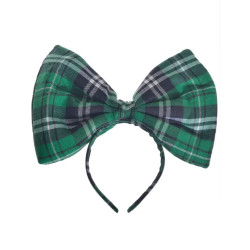 Green Tartan Bowtie Headband