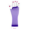 Purple Fishnet Long Gloves