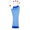 Blue Fishnet Long Gloves