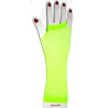 Fluro Green Fishnet Long Gloves