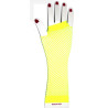 Yellow Fishnet Long Gloves