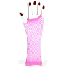 Pink Fishnet Long Gloves