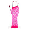 Hot Pink Fishnet Long Gloves