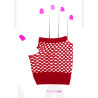 Red Fishnet Short Gloves