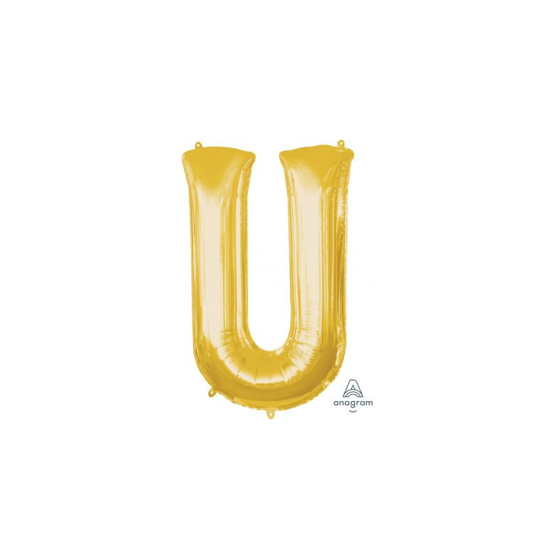 Anagram 34" Foil Gold Letter U