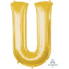 Anagram 34" Foil Gold Letter U