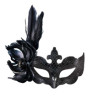 Black Feathered Eye Mask