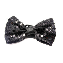 Sequin Black Bowtie