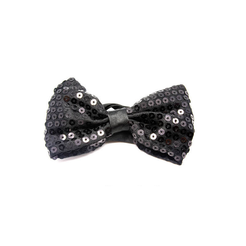 Sequin Black Bowtie