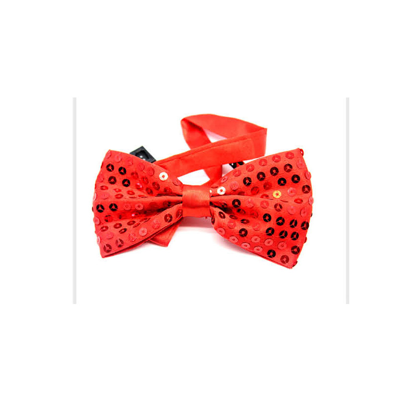 Sequin Red Bowtie