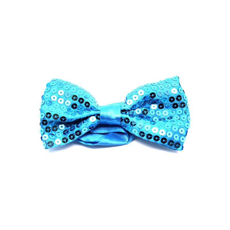 Sequin Light Blue Bowtie