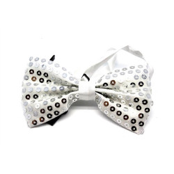 Sequin Silver Bowtie