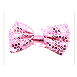 Sequin Light Pink Bowtie