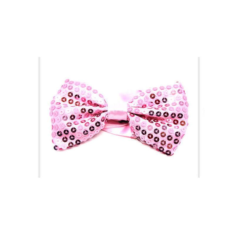 Sequin Light Pink Bowtie