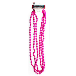 Hot Pink Beaded Necklace 3pk