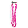 Hot Pink Beaded Necklace 3pk