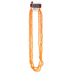 Orange Beaded Necklace 3pk