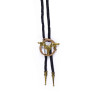 Cowboy Bolo Tie - Gold Buffalo