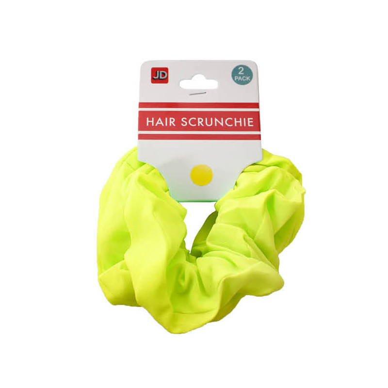 Yellow Fluro Hair Scrunchie 2 Pack