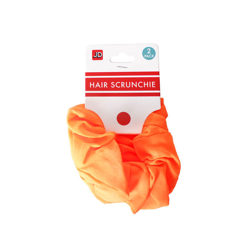 Orange Fluro Hair Scrunchie 2 Pack