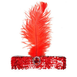 Flapper Headband Red