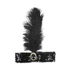 Flapper Headband Black