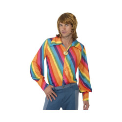 70's Rainbow Shirt Adult Costume