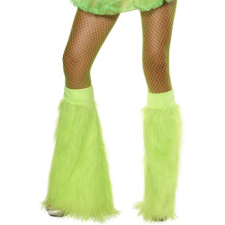 Furry Leg Warmer Neon Green