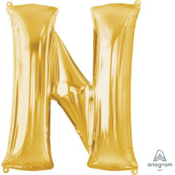 Anagram 34" Foil Gold Letter N