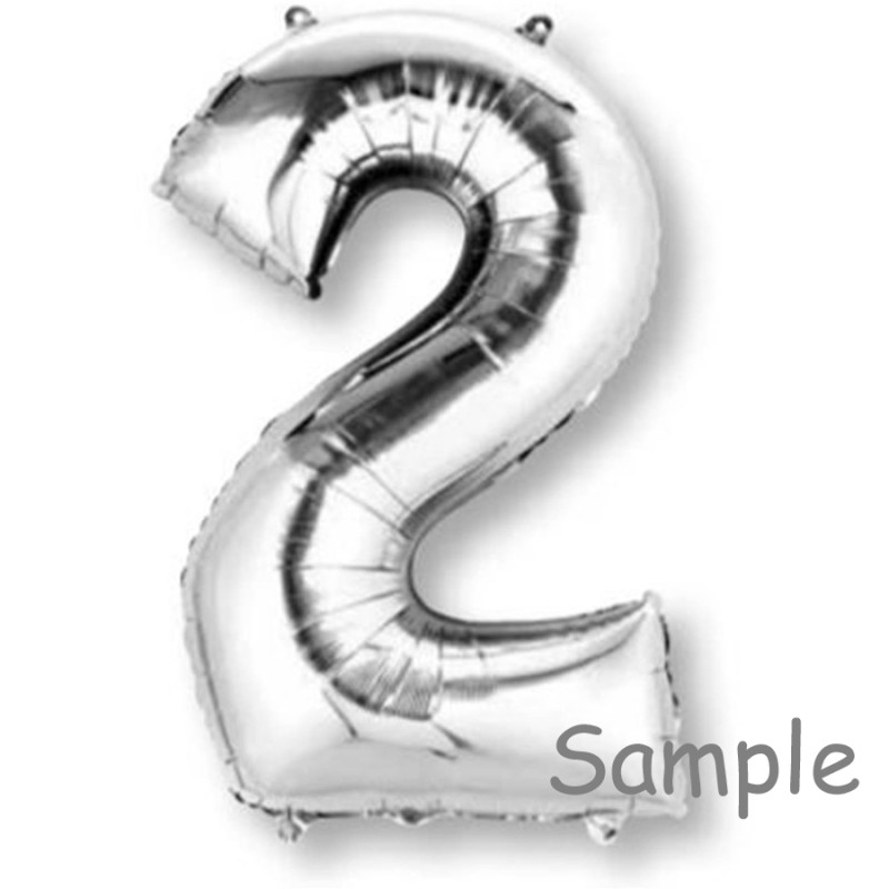 Number 2 Supershape Foil Balloon 86cm