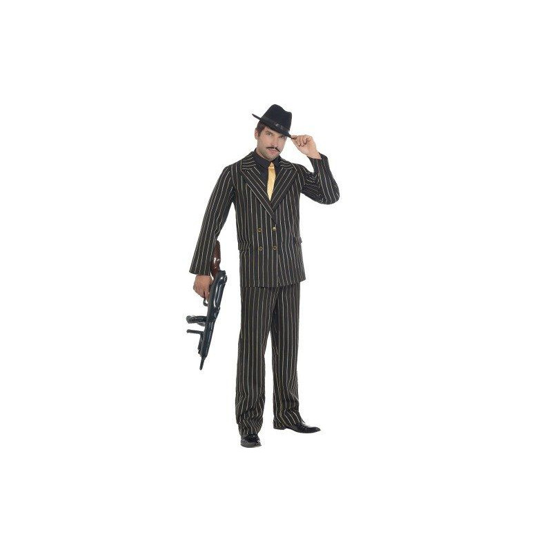 Gold Pinstripe Gangster Adult Costume