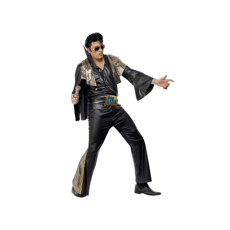 Elvis Black Jumpsuit Adult Costume