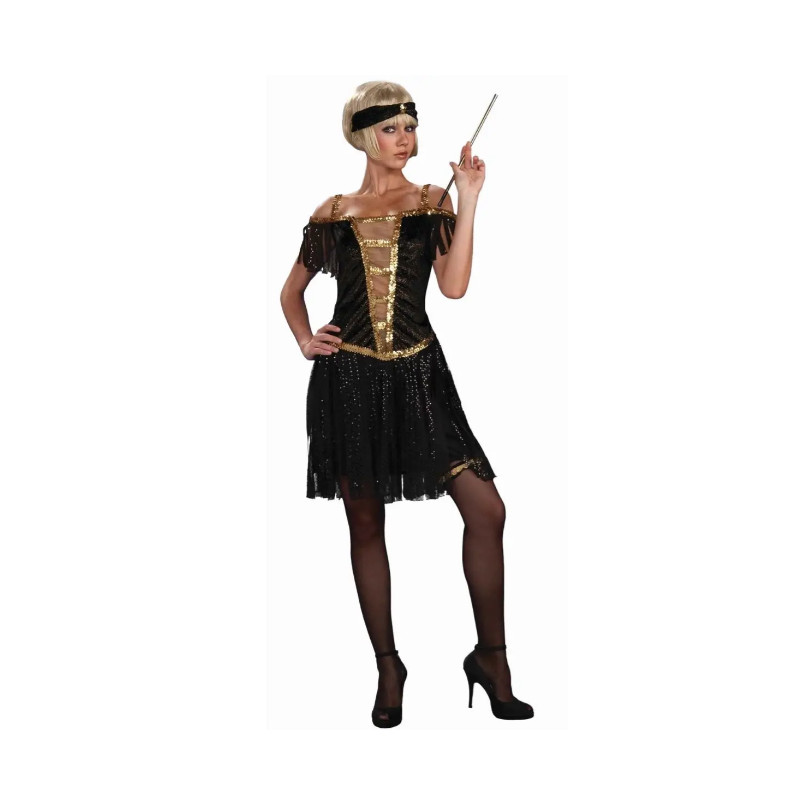 Golden Glamorous Flapper Adult Costume