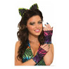 Neon Rainbow Animal Print Gloves