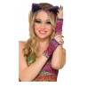 Neon Rainbow Animal Print Gloves