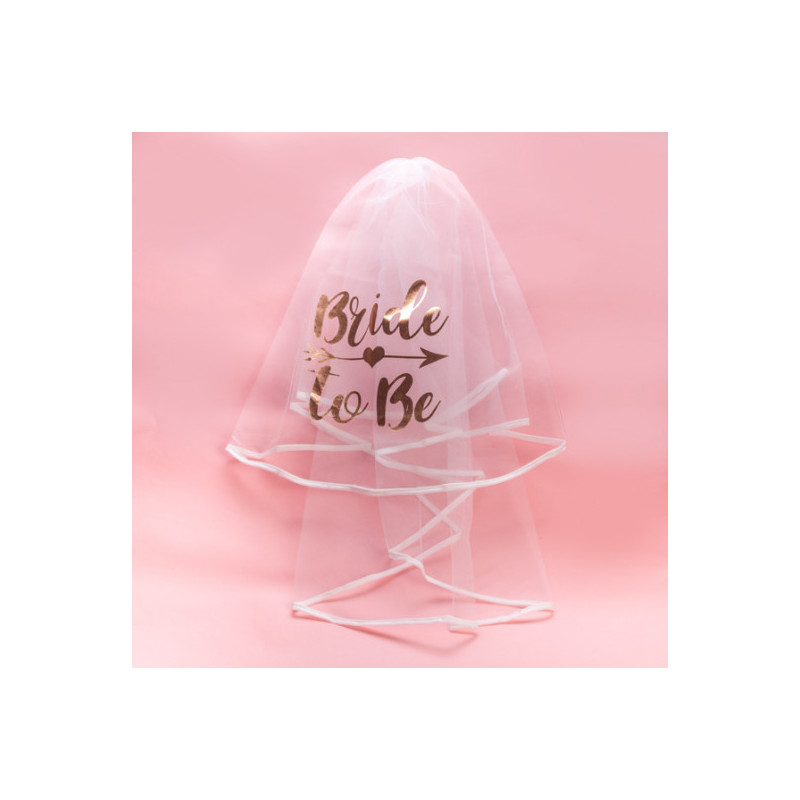 Rose Gold Bride to Be Veil