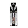 Silver Sequin Suspenders