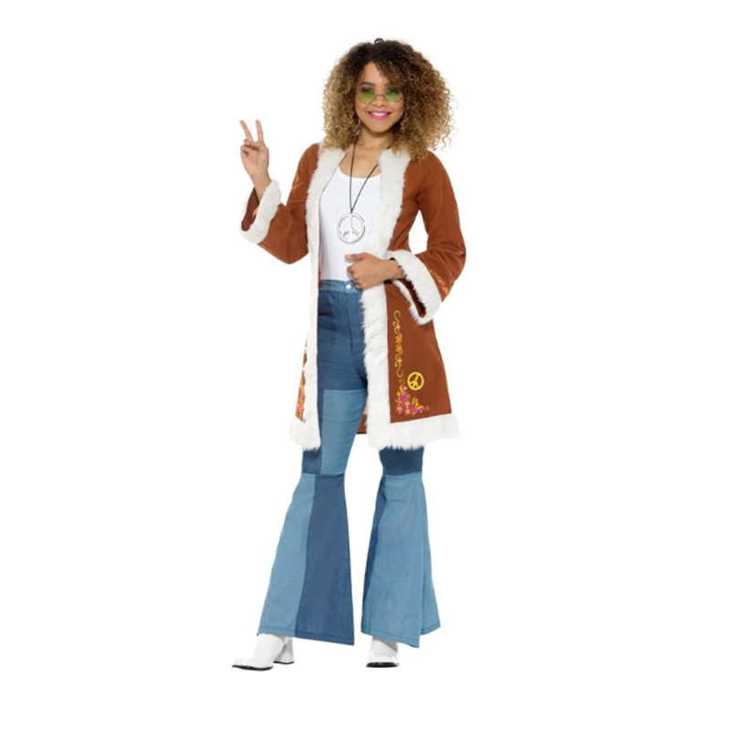 Retro Afghan Coat Adult Costume