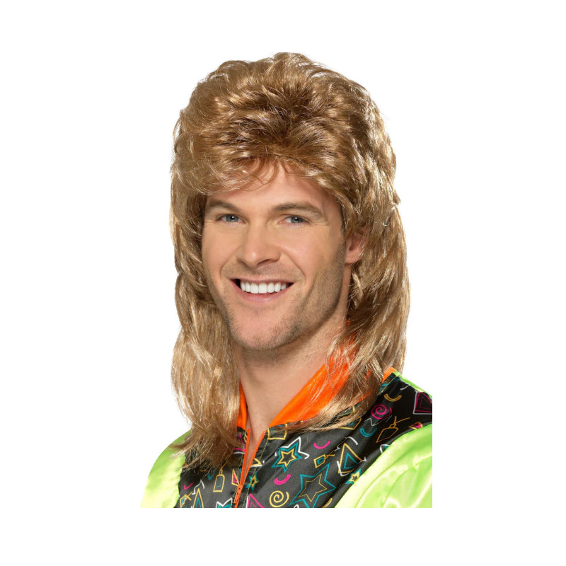 Mullet Brown with Blonde Highlights Wig