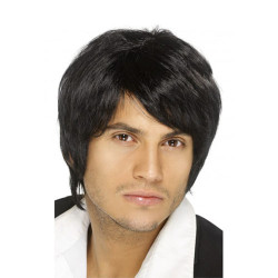 Boy Band Wig Black