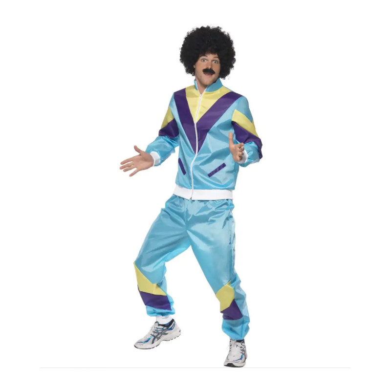 80's Shell Suit Blue Adult Costume