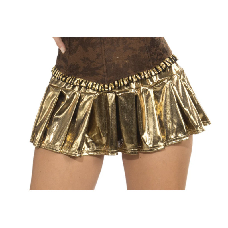 Mini Lame Gold Skirt