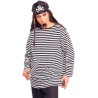 Stripe Black White Shirt Adult Costume