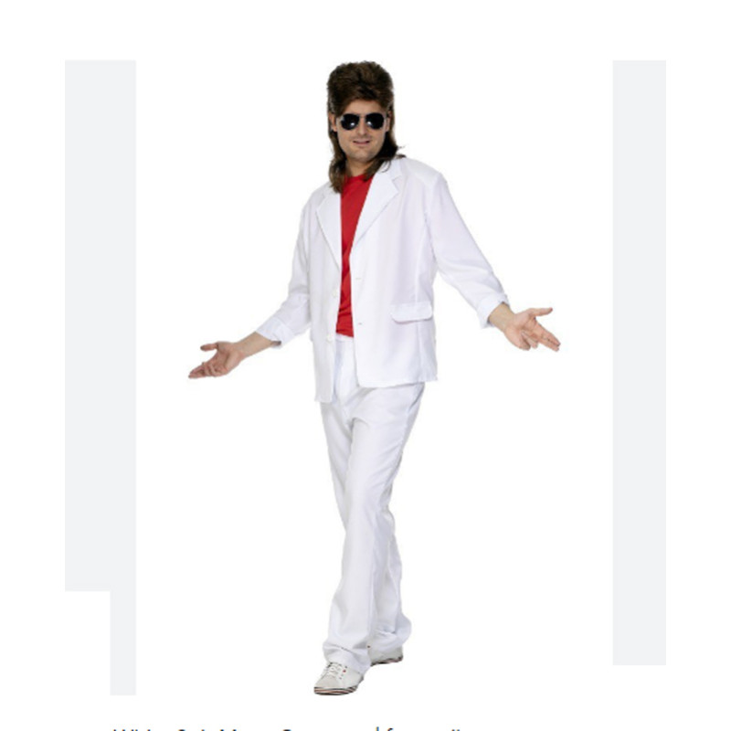 80's White Suit Adult Costume