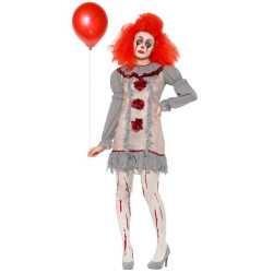 Vintage Clown Lady Adult Costume