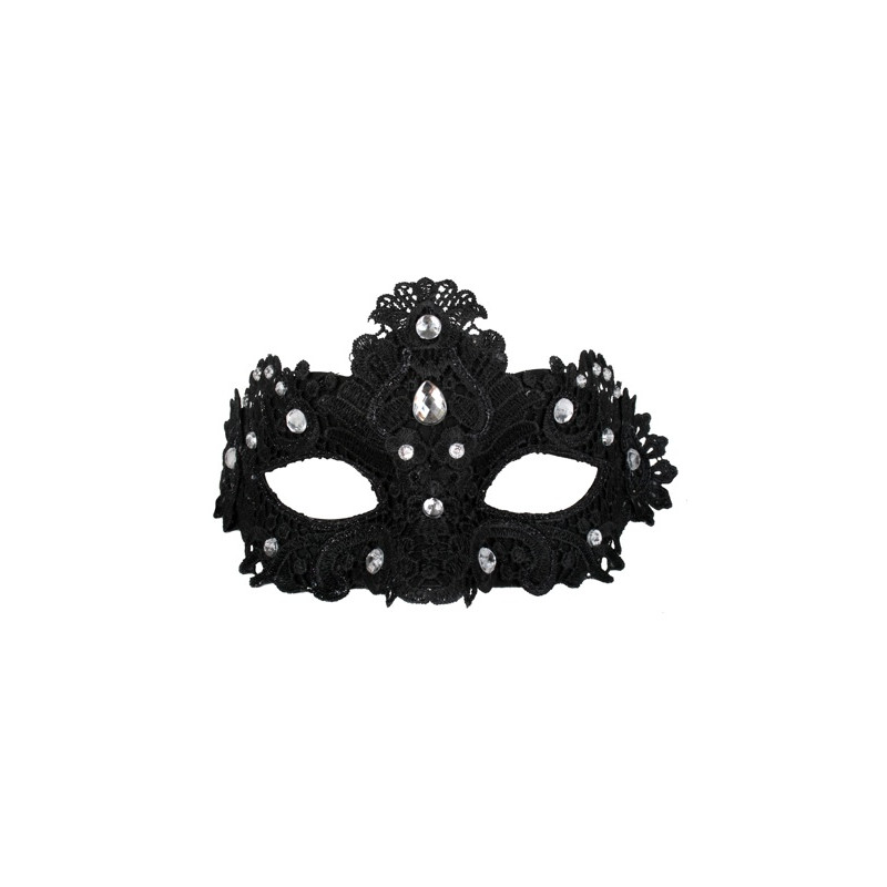 Crystal Lace Black Eye Mask