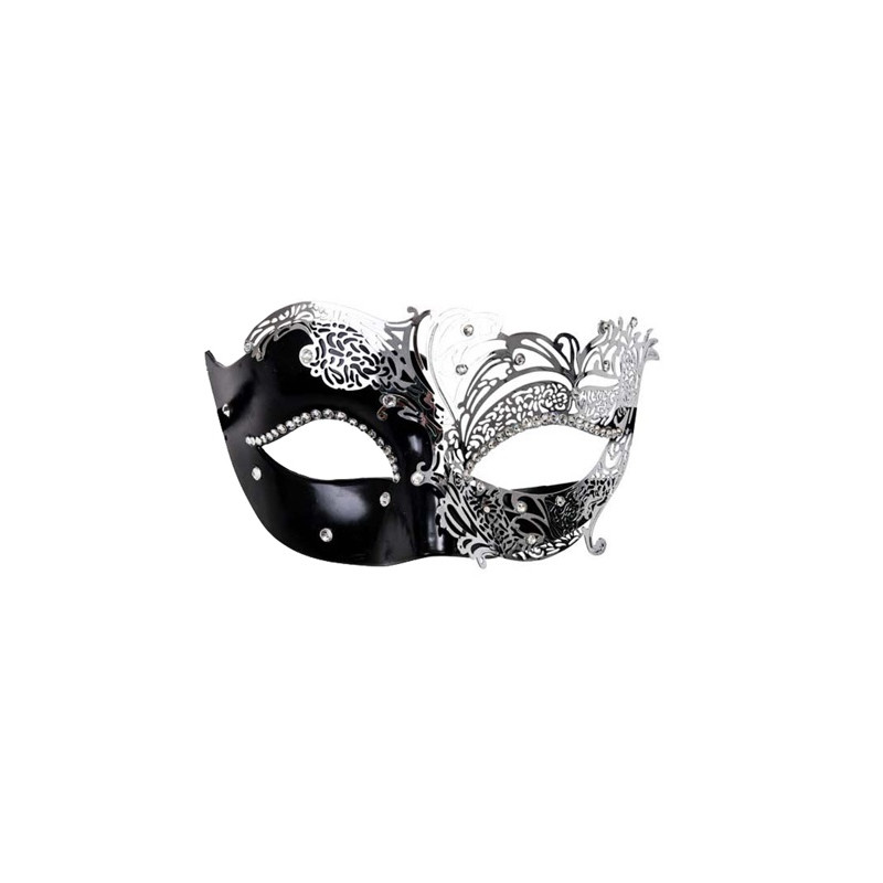 Black & Silver Filigree Eye Mask