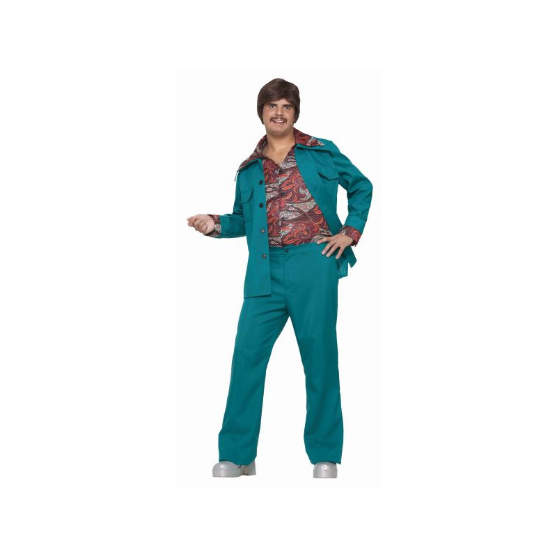 70's Leisure Suit Dark Green Adult Costume