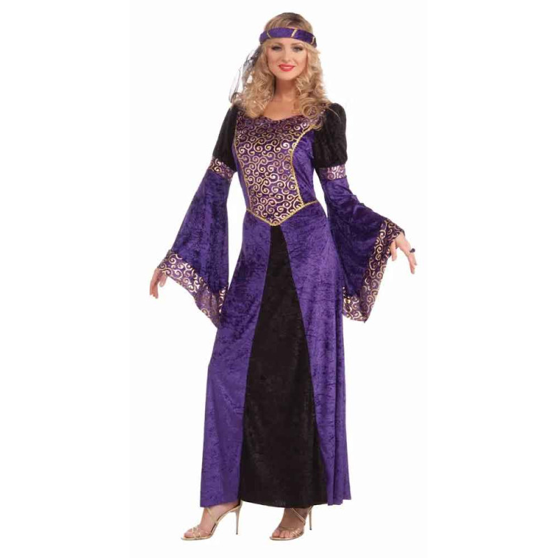 Medieval Maid Purple Adult Costume